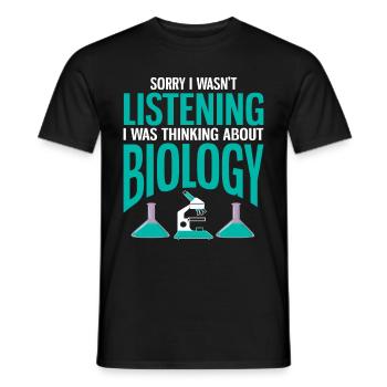 Biology Gift Biologist - Men's T-Shirt - black - Front - AI Model Male 178 light (178cm)