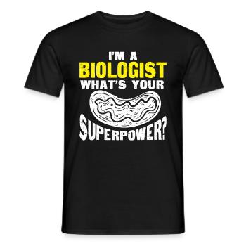 Biologiste Cadeau Biologie - T-shirt homme - noir - Devant - AI Model Male 178 light (178cm)