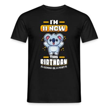 11e anniversaire 11 ans Cadeau Idée Cadeau Cadeau - T-shirt homme - noir - Devant - AI Model Male 178 light (178cm)