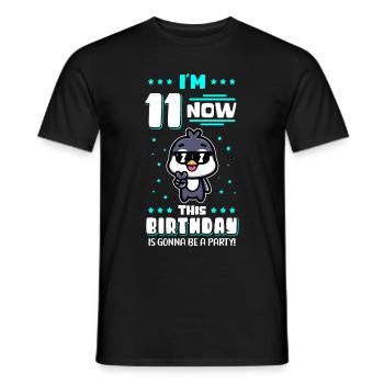 11e anniversaire 11 ans cadeau - T-shirt homme - noir - Devant - AI Model Male 178 light (178cm)