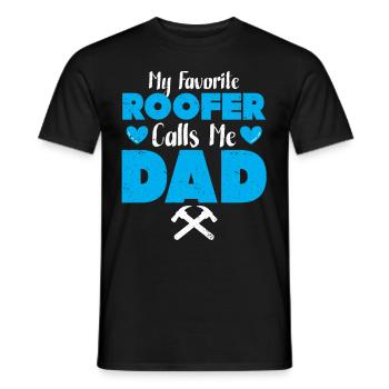 Couvreur Cadeau Travail Artisan Couvreur - T-shirt homme - noir - Devant - AI Model Male 178 light (178cm)