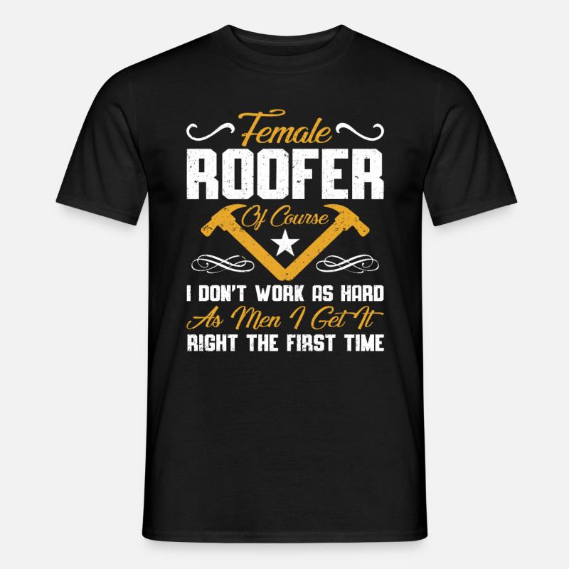 Dachdecker Geschenk Arbeit Handwerker Dachdecker - Männer T-Shirt - Schwarz
