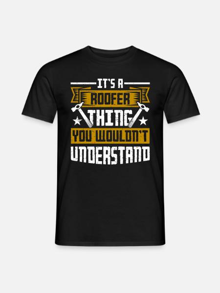 Dachdecker Geschenk Arbeit Handwerker Dachdecker - Männer T-Shirt - Schwarz