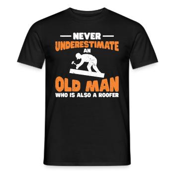 Roofer Gift Work Artisan Roofer - Men's T-Shirt - black - Front - AI Model Male 178 light (178cm)