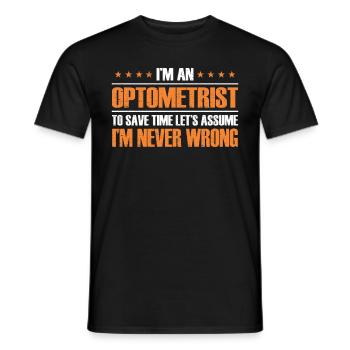 Optician Gift Optometry - Men's T-Shirt - black - Front - AI Model Male 178 light (178cm)