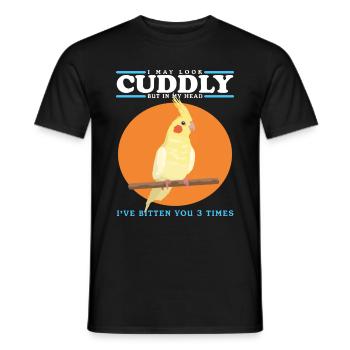 Cockatiels Bird Bird Owner Gift - Men's T-Shirt - black - Front - AI Model Male 178 light (178cm)