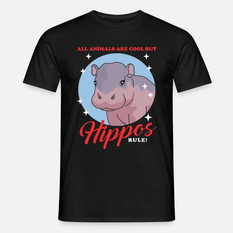 Nilpferd Baby Flusspferd Nilpferde Geschenk - Männer T-Shirt - Schwarz