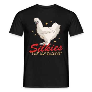 Silk Chicken Silk Chickens Silkie Chickens Gift - Men's T-Shirt - black - Front - AI Model Male 178 light (178cm)