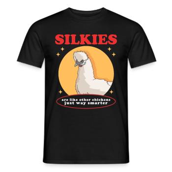 Silk Chicken Silkie Chickens Silk Chickens Gift - Men's T-Shirt - black - Front - AI Model Male 178 light (178cm)