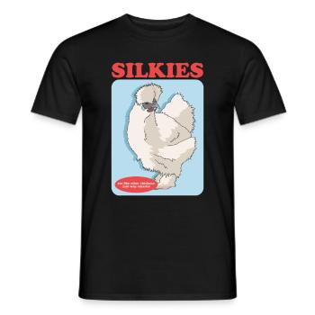 Silk Chickens Silk Chicken Silkie Chickens Gift - Men's T-Shirt - black - Front - AI Model Male 178 light (178cm)