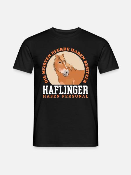 Haflinger Pferde Haffi Pferdebesitzer Geschenk - Männer T-Shirt - Schwarz