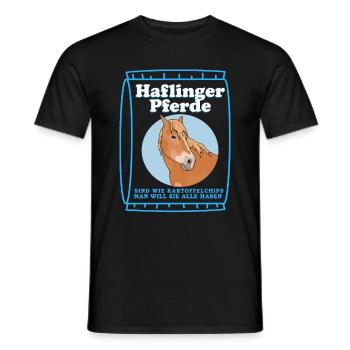 Haflinger Pferd Pferdebesitzer Haffi Geschenk - Männer T-Shirt - Schwarz - Vorne - AI Model Male 178 light (178cm)