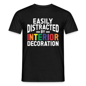 Interior Designer Gift Interior Decoration Designer - Men's T-Shirt - black - Front - AI Model Male 178 light (178cm)