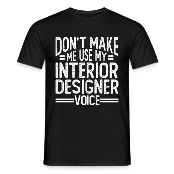Interior Designer Gift Interior Decoration Designer - Men's T-Shirt - black - Front - AI Model Male 178 light (178cm)