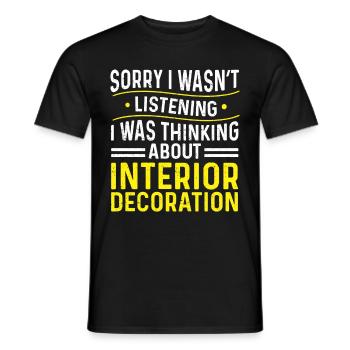 Interior Designer Gift Interior Decoration Designer - Men's T-Shirt - black - Front - AI Model Male 178 light (178cm)