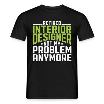 Interior Designer Gift Interior Decoration Designer - Men's T-Shirt - black - Front - AI Model Male 178 light (178cm)