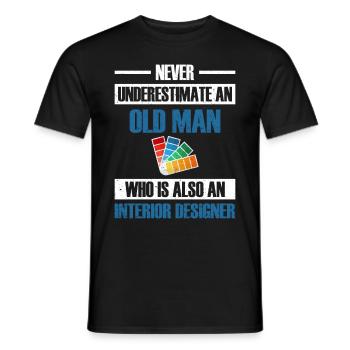 Interior Designer Gift Interior Decoration Designer - Men's T-Shirt - black - Front - AI Model Male 178 light (178cm)
