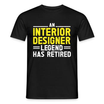 Interior Designer Gift Interior Decoration Designer - Men's T-Shirt - black - Front - AI Model Male 178 light (178cm)