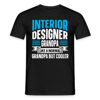 Interior Designer Gift Interior Decoration Designer - Men's T-Shirt - black - Front - AI Model Male 178 light (178cm)