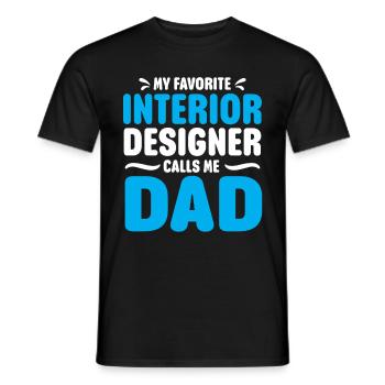 Interior Designer Gift Interior Decoration Designer - Men's T-Shirt - black - Front - AI Model Male 178 light (178cm)