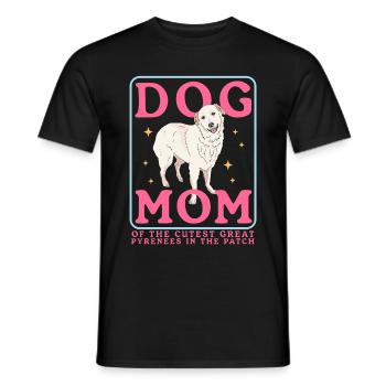 Chien de montagne des Pyrénées Maman Chiens Chien Chien Propriétaire Cadeau - T-shirt homme - noir - Devant - AI Model Male 178 light (178cm)