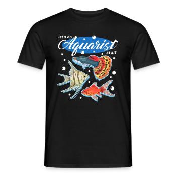 Aquarium Aquaristics Aquariist Ornemental Fish Gift - T-shirt homme - noir - Devant - AI Model Male 178 light (178cm)