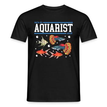 Aquaristics Aquarium Aquariist Ornamental Fish Gift - T-shirt homme - noir - Devant - AI Model Male 178 light (178cm)