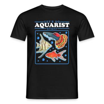 Aquarium Aquariist Aquaristics Ornemental Fish Gift - T-shirt homme - noir - Devant - AI Model Male 178 light (178cm)