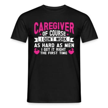 Caregiver Gift Nurse - Men's T-Shirt - black - Front - AI Model Male 178 light (178cm)