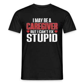 Caregiver Gift Nurse - Men's T-Shirt - black - Front - AI Model Male 178 light (178cm)