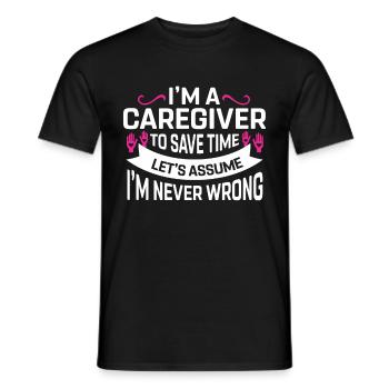 Caregiver Gift Nurse - Men's T-Shirt - black - Front - AI Model Male 178 light (178cm)