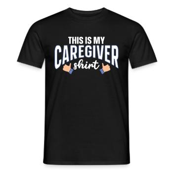 Caregiver Gift Nurse - Men's T-Shirt - black - Front - AI Model Male 178 light (178cm)