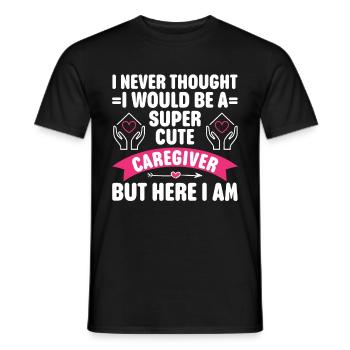 Caregiver Gift Nurse - Men's T-Shirt - black - Front - AI Model Male 178 light (178cm)