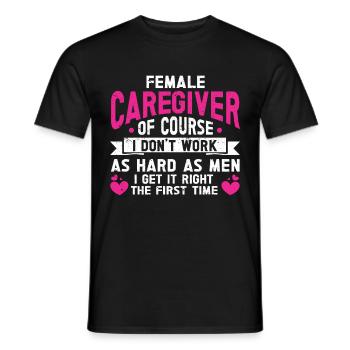 Caregiver Gift Nurse - Men's T-Shirt - black - Front - AI Model Male 178 light (178cm)