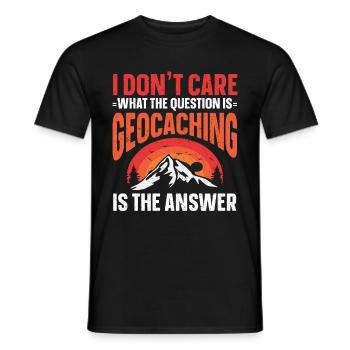 Geocaching Gift Geocacher Geocache - Men's T-Shirt - black - Front - AI Model Male 178 light (178cm)