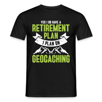 Cadeau Geocaching Geocacher Geocache - T-shirt homme - noir - Devant - AI Model Male 178 light (178cm)