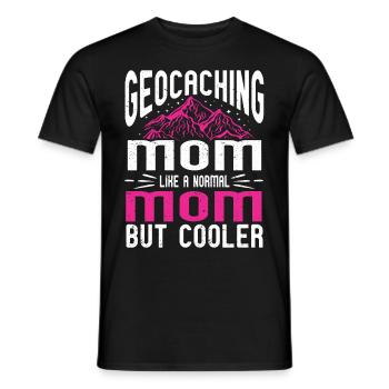 Cadeau Geocaching Geocacher Geocache - T-shirt homme - noir - Devant - AI Model Male 178 light (178cm)