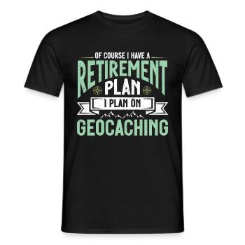 Cadeau Geocaching Geocacher Geocache - T-shirt homme - noir - Devant - AI Model Male 178 light (178cm)