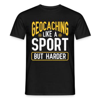 Geocaching Gift Geocacher Geocache - Men's T-Shirt - black - Front - AI Model Male 178 light (178cm)