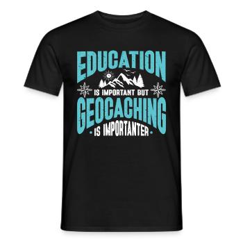 Geocaching Gift Geocacher Geocache - Men's T-Shirt - black - Front - AI Model Male 178 light (178cm)
