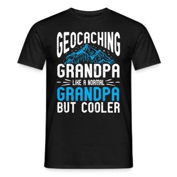 Geocaching Gift Geocacher Geocache - Men's T-Shirt - black - Front - AI Model Male 178 light (178cm)