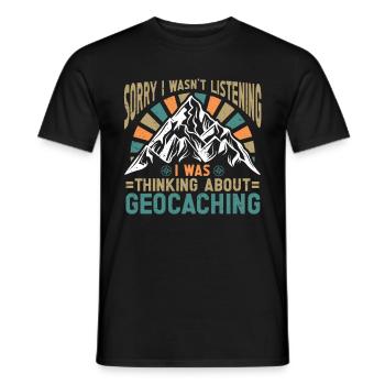 Geocaching Gift Geocacher Geocache - Men's T-Shirt - black - Front - AI Model Male 178 light (178cm)