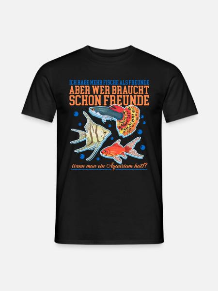 Aquarium Aquarianer Aquaristik Zierfisch Geschenk - Männer T-Shirt - Schwarz