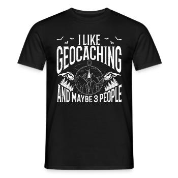 Geocaching Gift Geocacher Geocache - Men's T-Shirt - black - Front - AI Model Male 178 light (178cm)