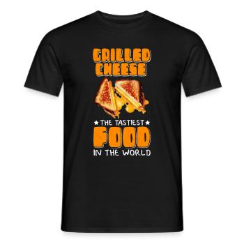 Grilled Cheese Grilled Cheese Cheese Lover Gift - Men's T-Shirt - black - Front - AI Model Male 178 light (178cm)