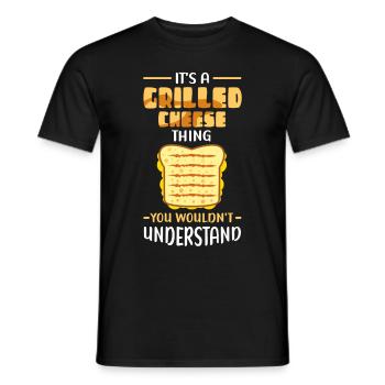 Grilled Cheese Cheese Lover Grilled Cheese Gift - Men's T-Shirt - black - Front - AI Model Male 178 light (178cm)