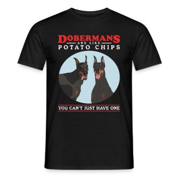 Doberman Dogs Dog Owner Gift - Men's T-Shirt - black - Front - AI Model Male 178 light (178cm)