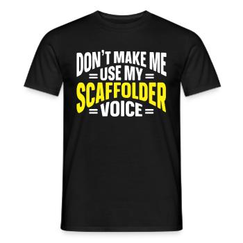 Échafaudage Cadeau Artisan Travail Échafaudage - T-shirt homme - noir - Devant - AI Model Male 178 light (178cm)