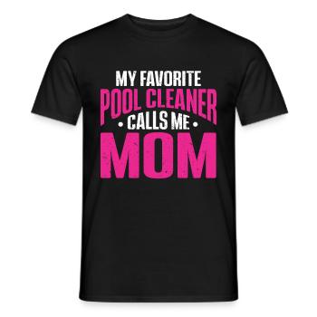 Nettoyage de piscine Travail Gardien de piscine - T-shirt homme - noir - Devant - AI Model Male 178 light (178cm)
