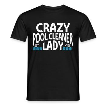 Nettoyage de piscine Travail Gardien de piscine - T-shirt homme - noir - Devant - AI Model Male 178 light (178cm)